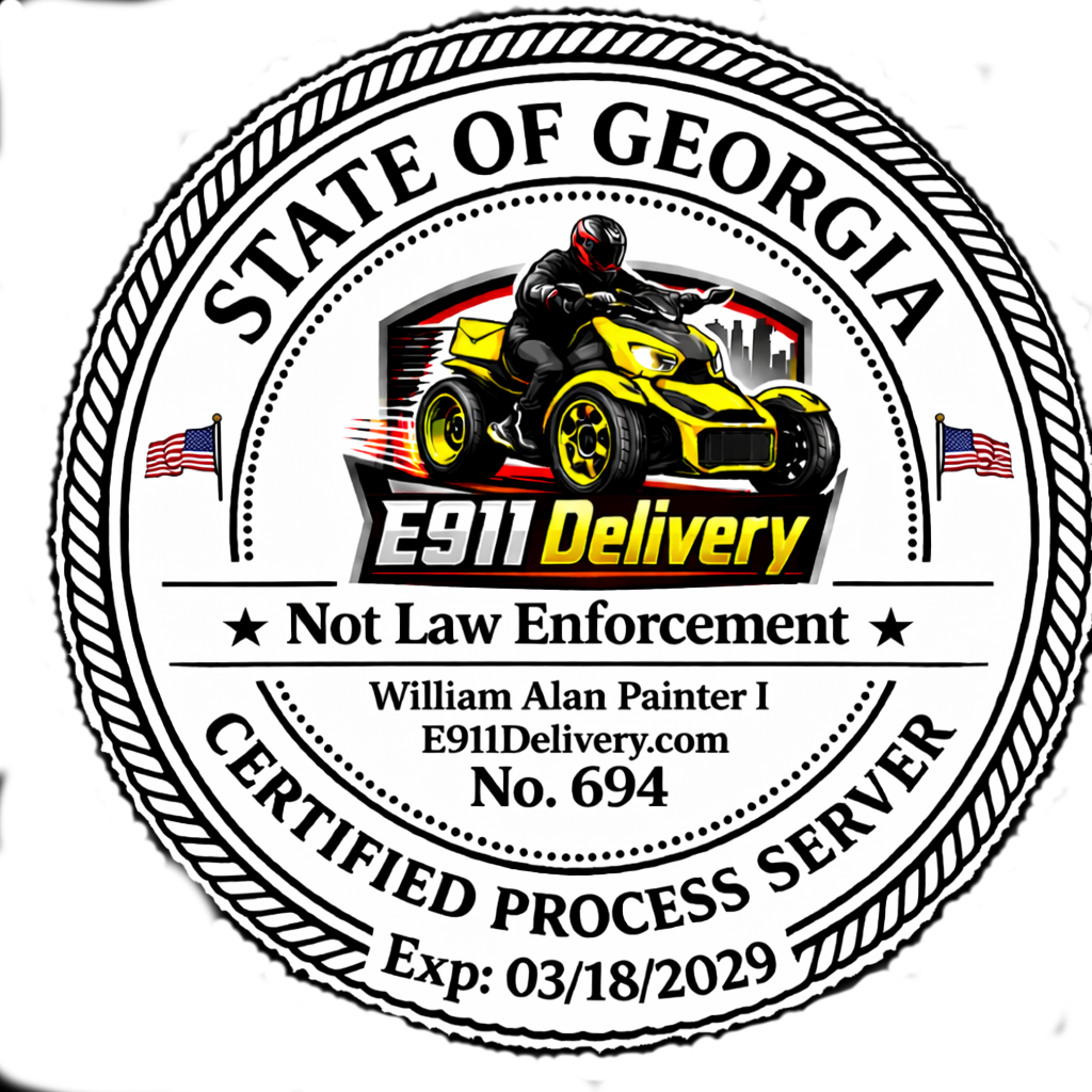 E911Delivery.com process serving and legal courier seal